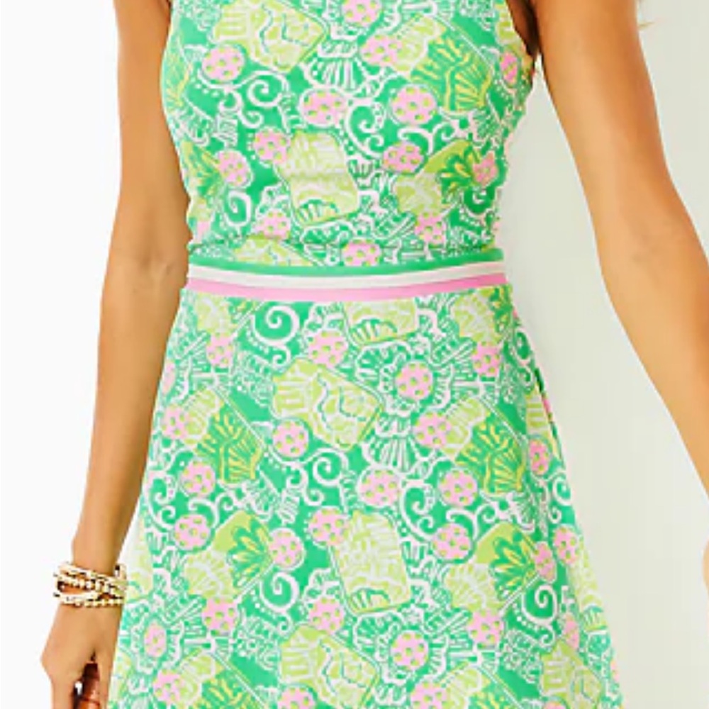 NWT LILLY PULITZER DEIDRA DRESS UPF 50+, SPEARMINT IN A PICKLE. Size small